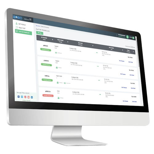 Prahu-Hub - Mockup Tampilan Screen Dashboard RoRo