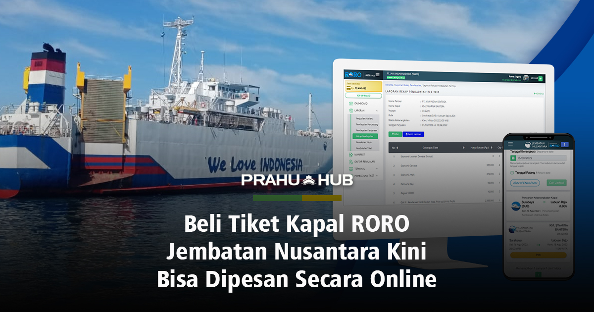Beli Tiket Kapal RORO Jembatan Nusantara Bisa Online