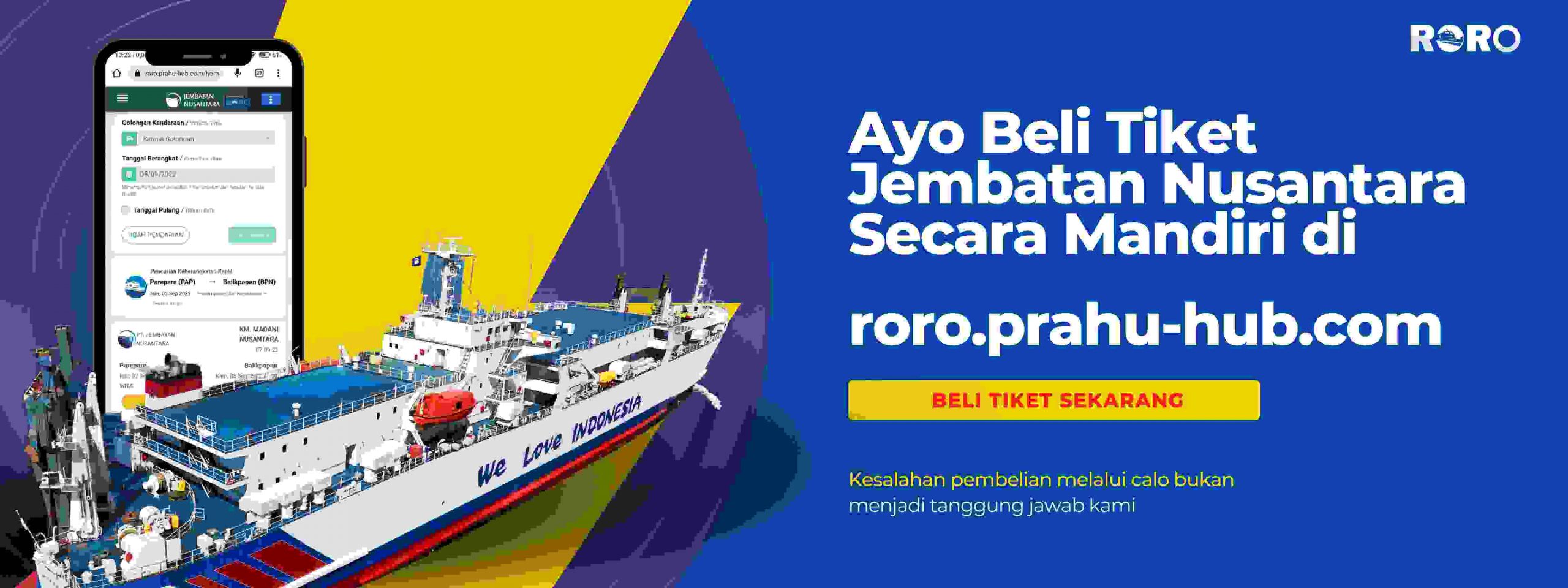 ayo beli tiket kapal ro-ro jembatan nusantara secara mandiri 